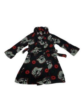 Star Wars Black Red Stormtrooper Kids Fleece Robe Size 2T/3T Flame Resistant